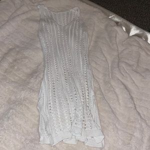 Sheer Large swimsuit cover up - white